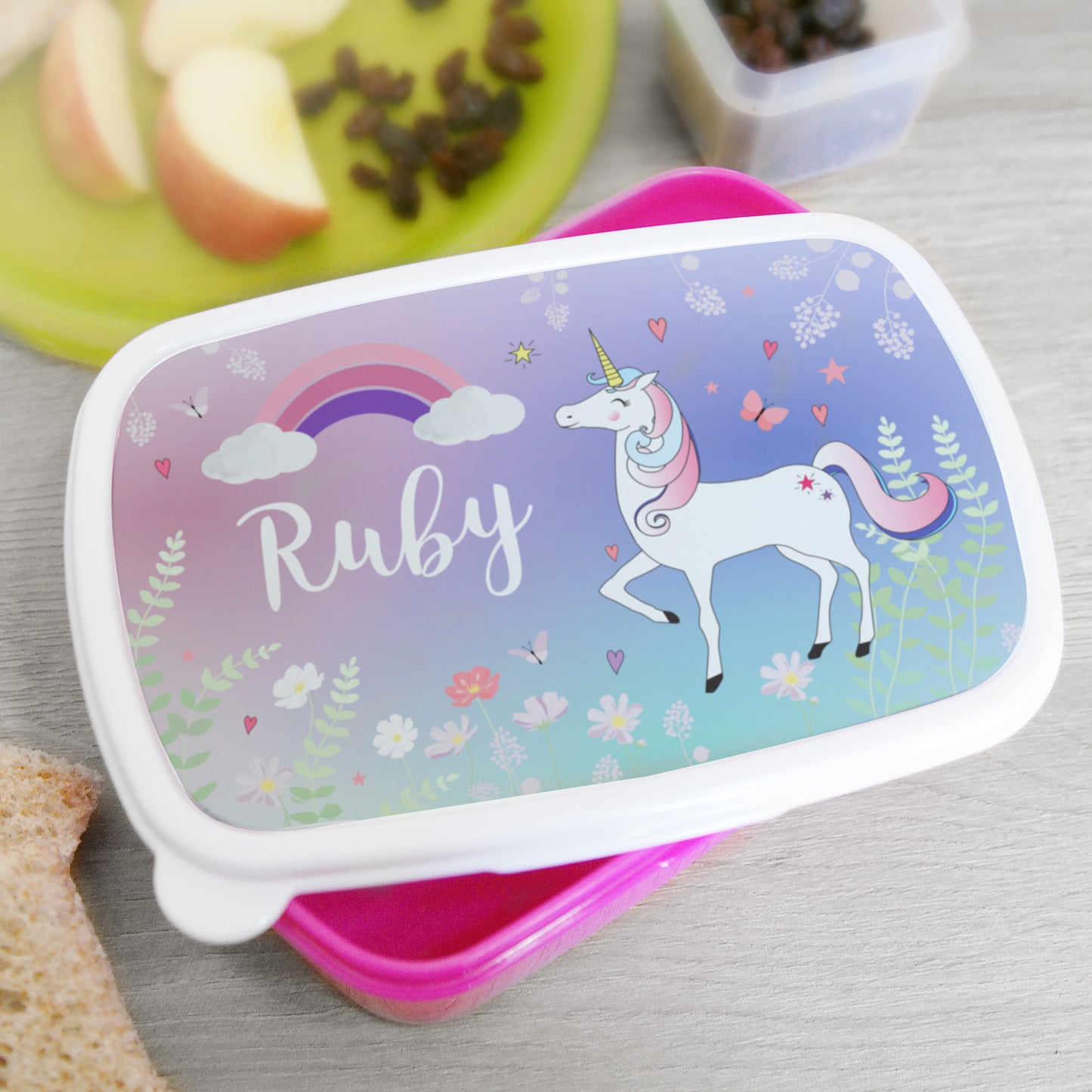 Personalised Name Only Pink Lunch Box (more options)