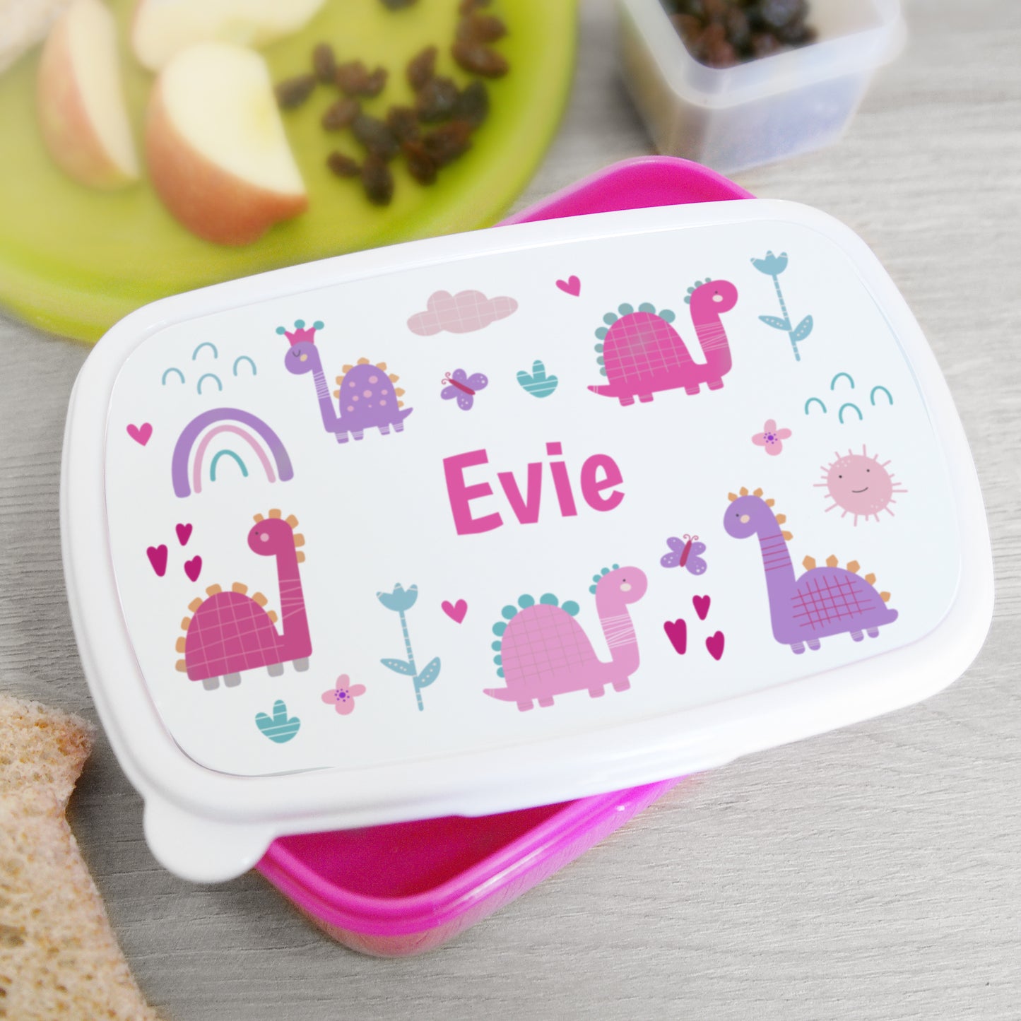 Personalised Name Only Pink Lunch Box (more options)