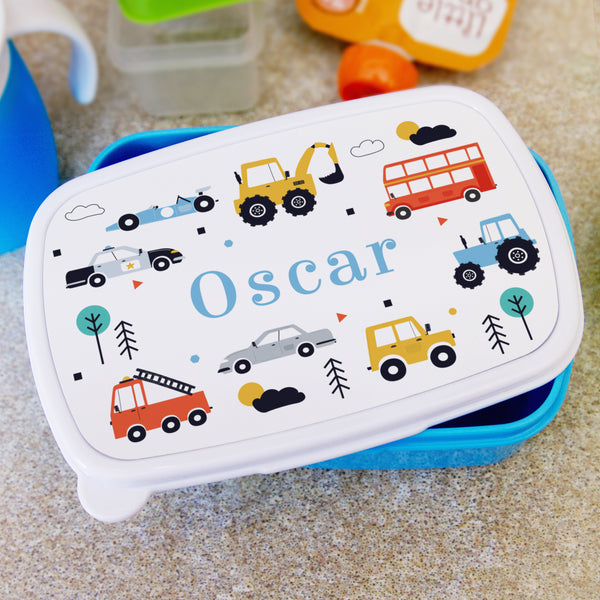 Personalised Name Only Blue Lunch Box (more options)