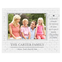 Personalised Family 7x5 Landscape Box Photo Frame