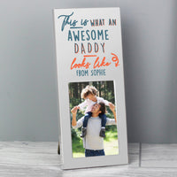 Personalised This Is What Awesome Looks Like Silver 2x3 Photo Frame