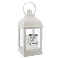 Personalised The Family White Lantern
