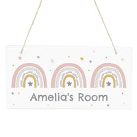 Personalised Rainbow Wooden Sign