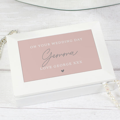 Personalised Free Text Jewellery Box