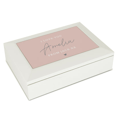 Personalised Free Text Jewellery Box