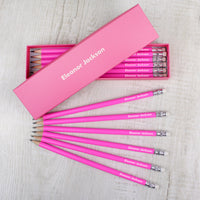 Personalised Name Only Box and 12 HB Pencils (more options)