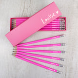 Personalised Heart/Star Box and 12 HB Pencils (more options)