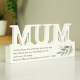 Personalised Botanical Wooden Mum Ornament