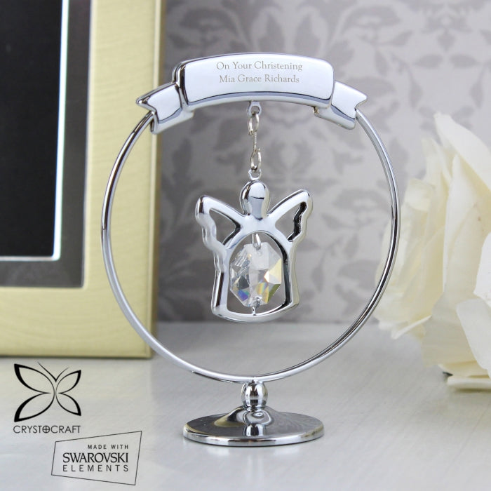 Personalised Crystocraft Angel Ornament