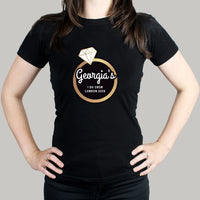 Personalised Gold Bling Ring Hen Party T-Shirt (more options)