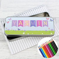 Personalised Pencil Tin With Pencils (more options)