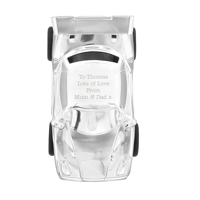 Personalised Silver Plated "Racing Car" Money Box