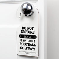 Personalised Black 'Do Not Disturb' Door Hanger