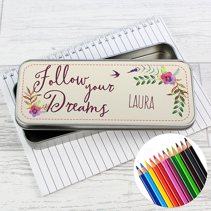 Personalised Pencil Tin With Pencils (more options)