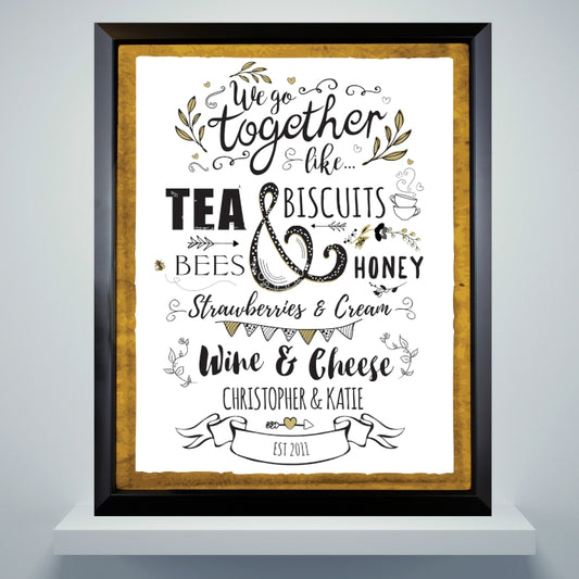 We Go Together Like... Black Poster Frame