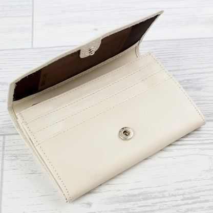 Personalised Classic Cream Leather Purse