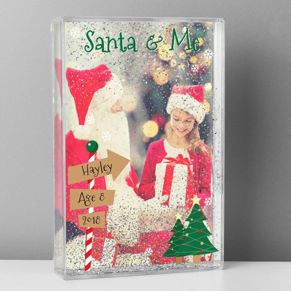 Personalised Santa & Me 6x4 Glitter Shaker Photo Frame