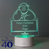 Personalised The Snowman LED Colour Changing Decoration & Night Light
