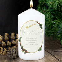 Personalised Traditional Christmas Candle