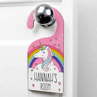 Personalised Unicorn Door Hanger