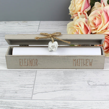 Personalised Wooden Wedding Certificate Holder